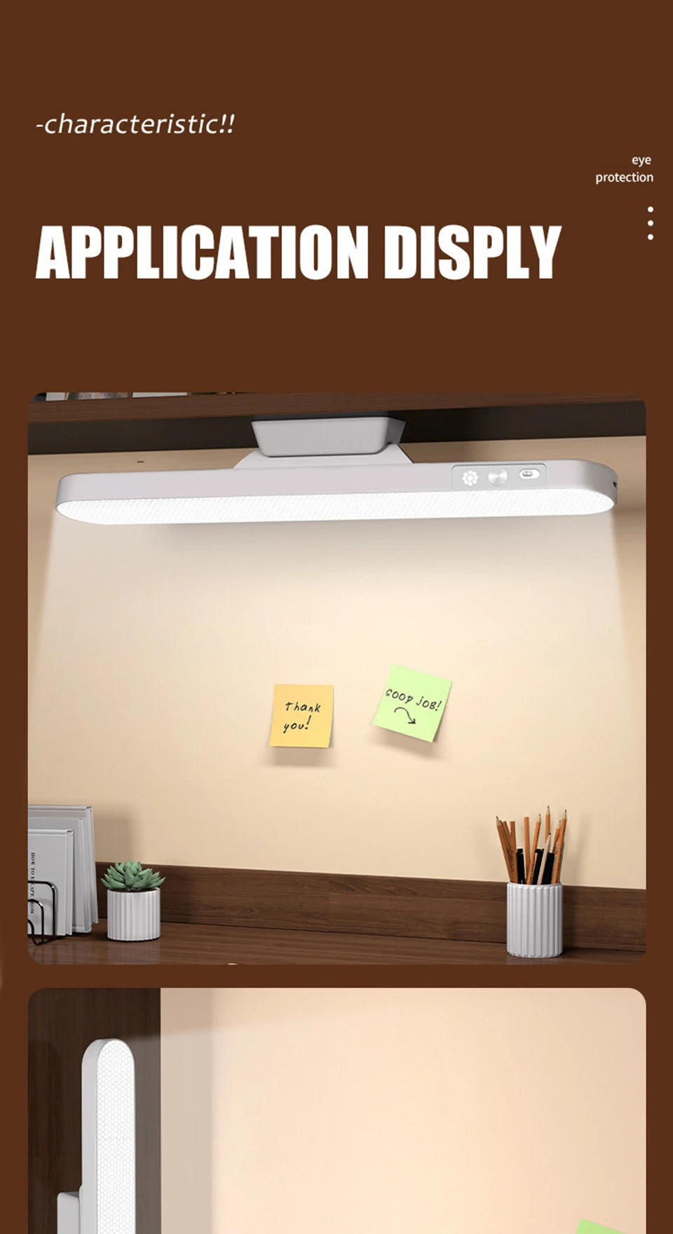 LED Desk Lamp with Magnetic Base and Dimmable Light - Smarsty