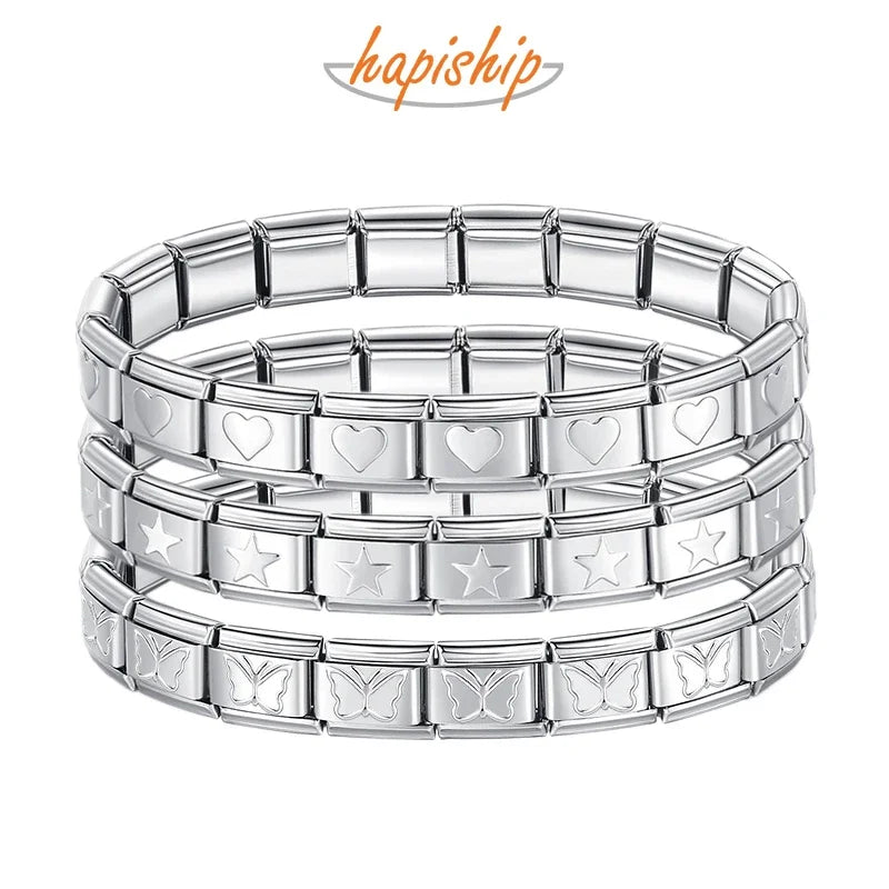 Hapiship Stainless Steel Charm Bracelet Women - Smarsty