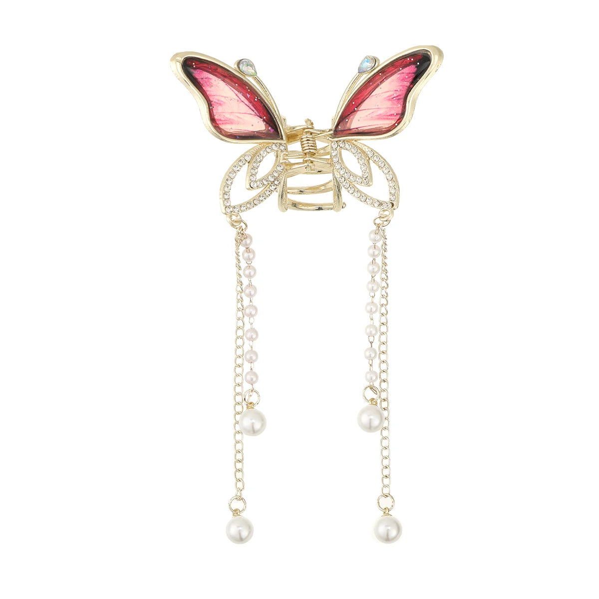 Korean Pearl Butterfly Hair Claw Clip For Women Stylish - Smarsty