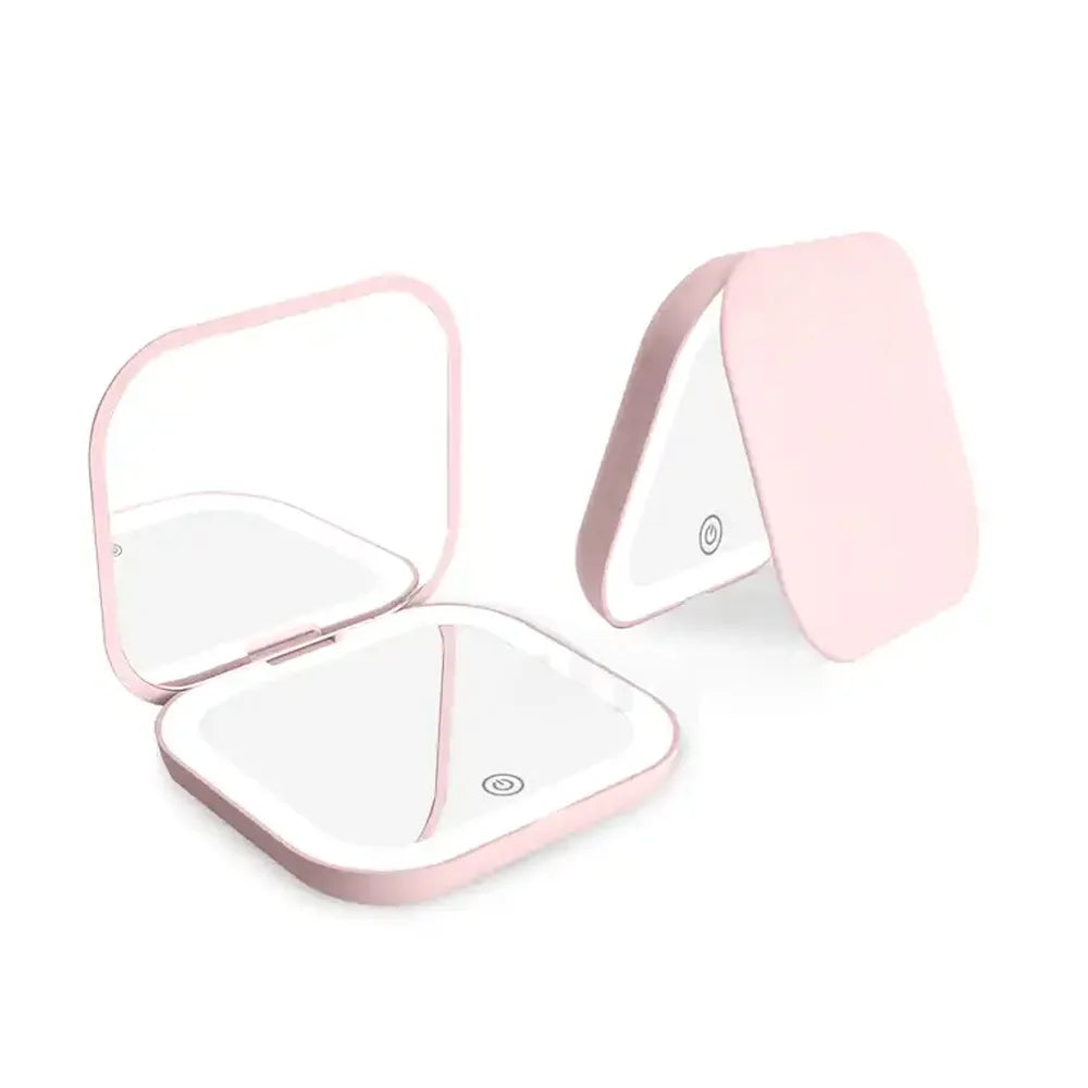 Compact Mini Makeup Mirror with Lights and Magnification - Smarsty