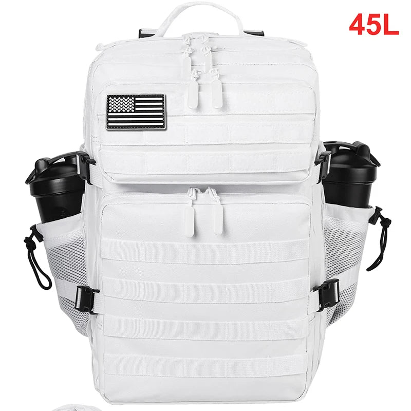45L Tactical Backpack Men Outdoor Waterproof Sports Travel Gym Hiking Bug Out Bag Military Camping Hunting Survival Rucksack - Smarsty
