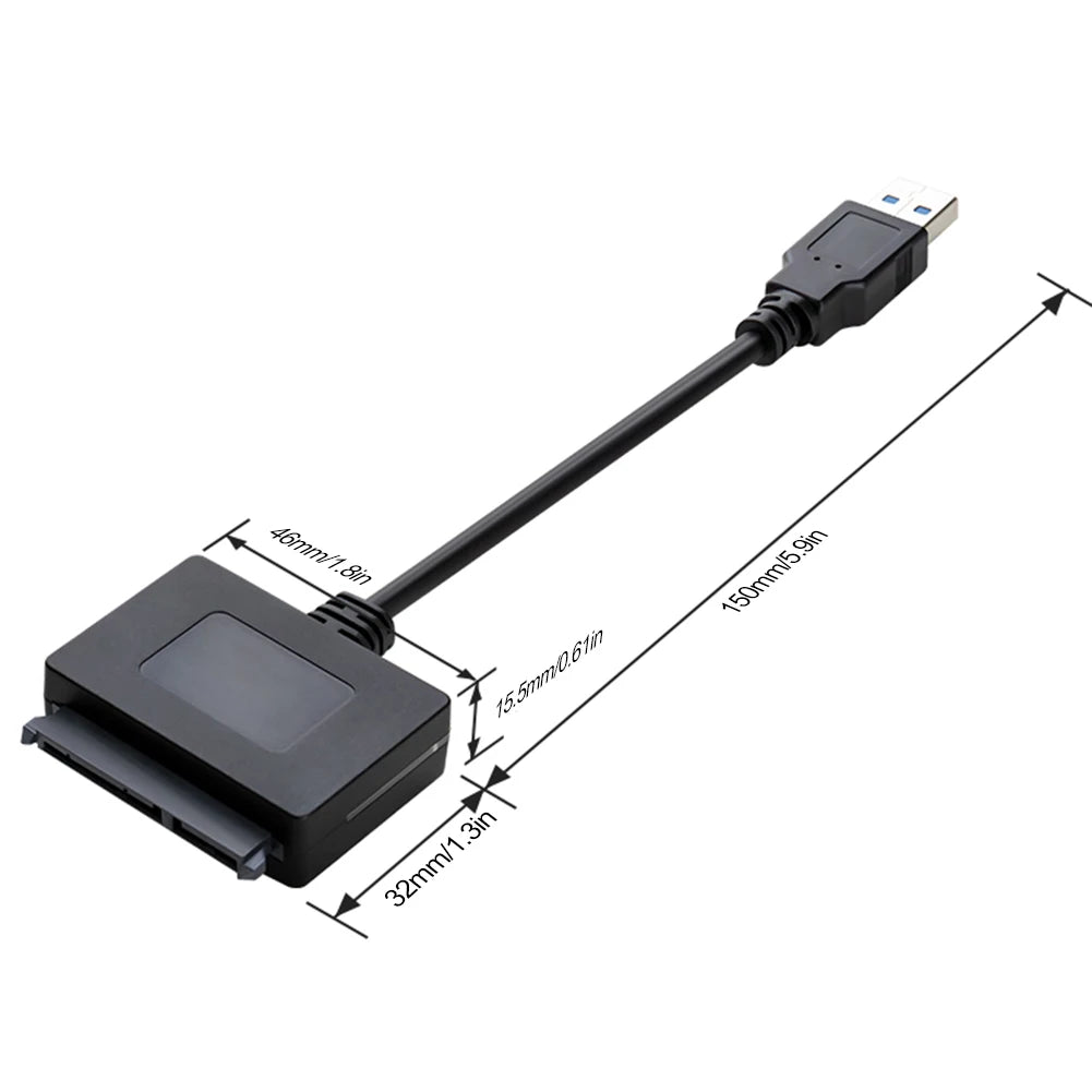 USB 3.0 To SATA Hard Drive Adapter External Hard Drive Converter USB 3.0 To SATA Adapter for 2.5 Inch HDD/SSD Data Transfer
