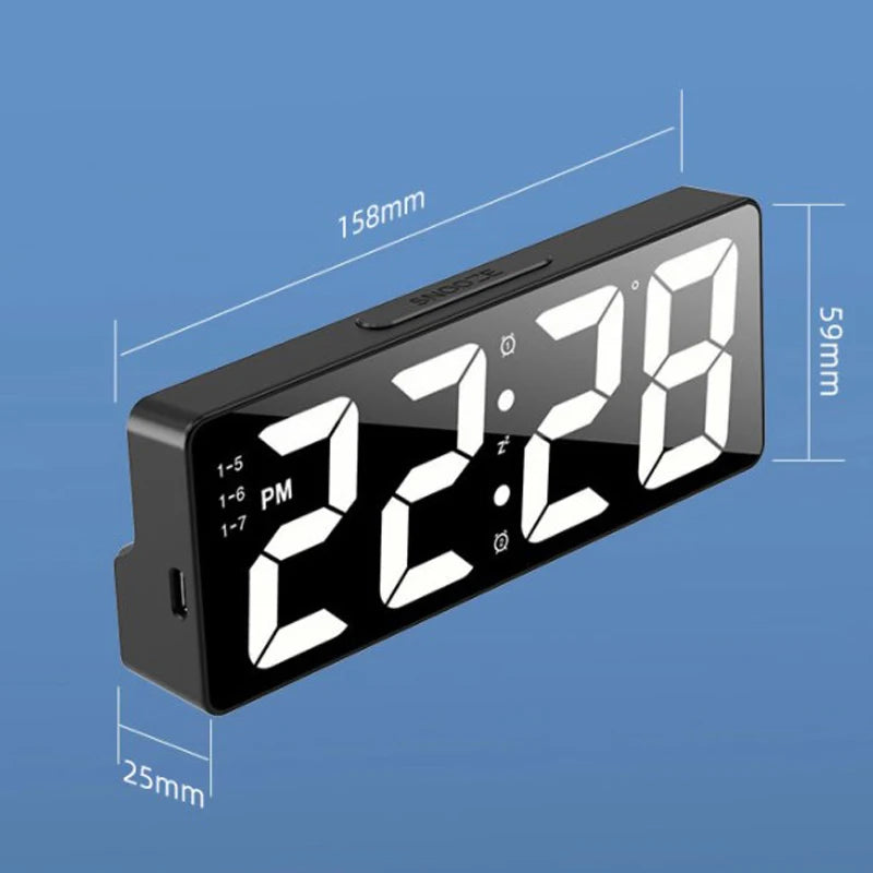 LED Digital Alarm Clock with Temperature Display - Smarsty