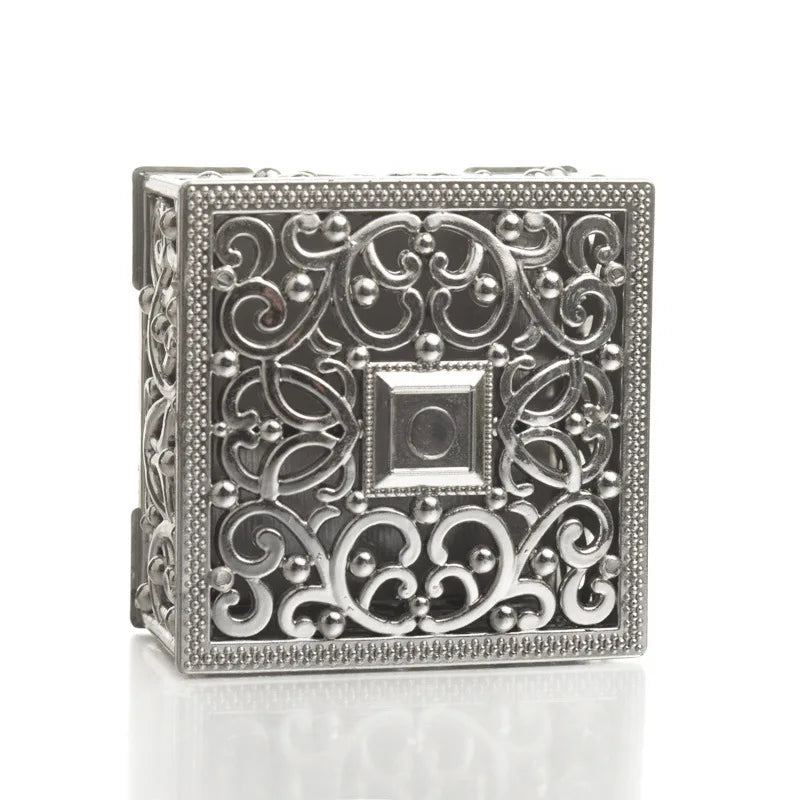 Mini Silver Jewelry Box Set with Flower Design - Smarsty