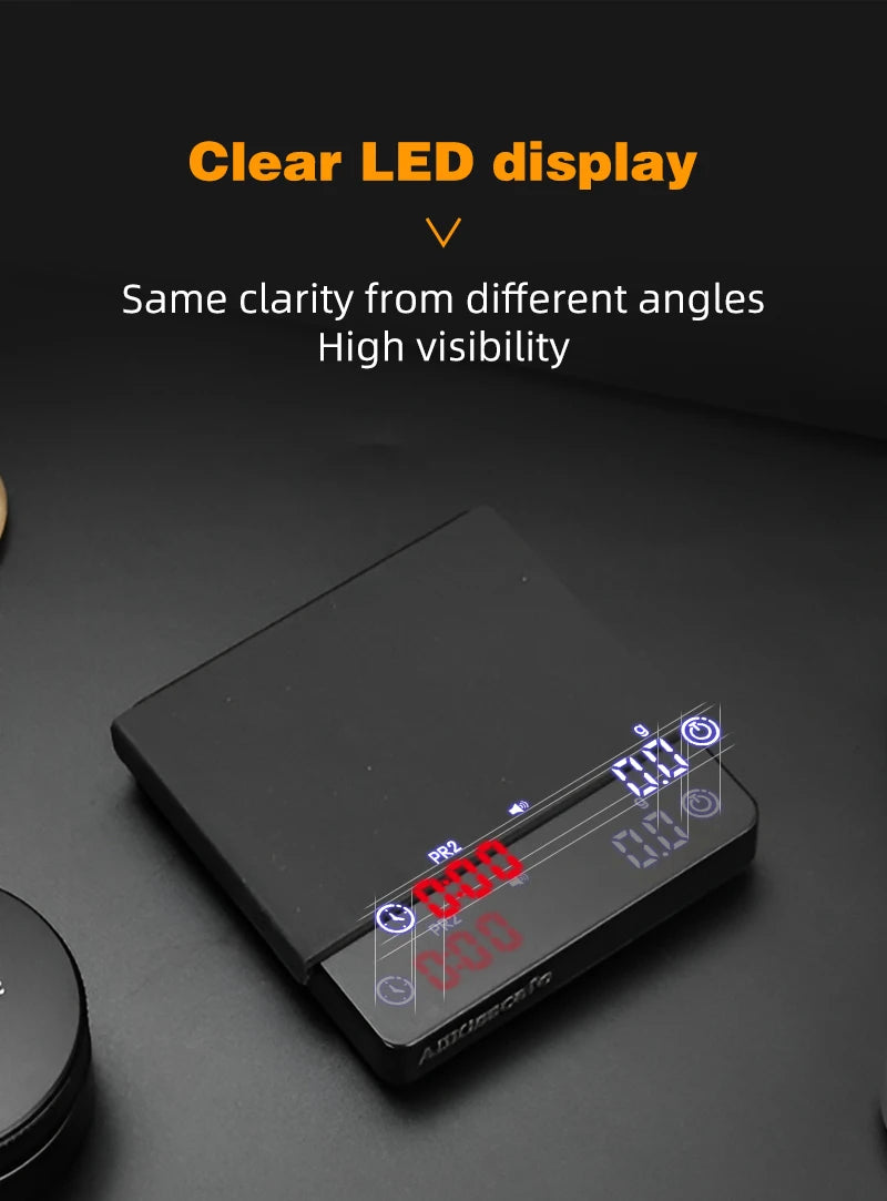 AliKissCafe Digital Espresso Scale With Timer - Smarsty