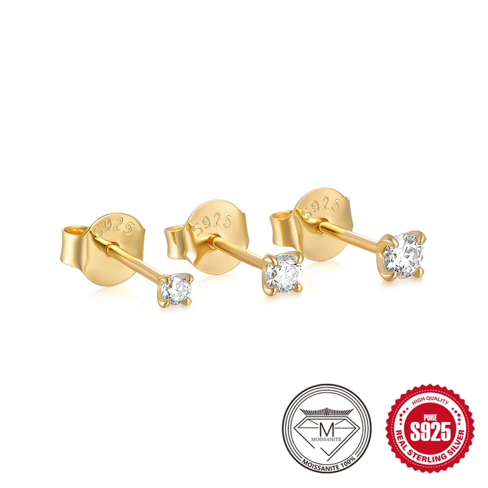 Moissanite Stud Earrings 0.5 To 1.2 Carat Sterling Silver - Smarsty