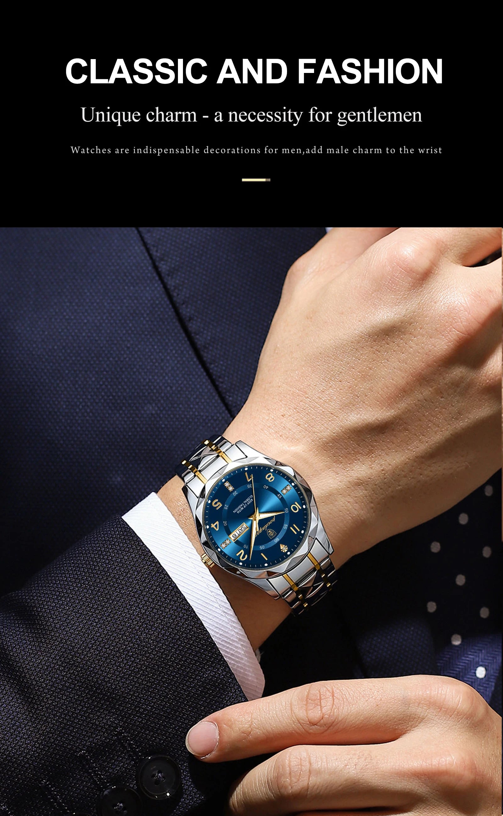 Luxury Waterproof Quartz Watch for Men with Luminous Dial - Smarsty