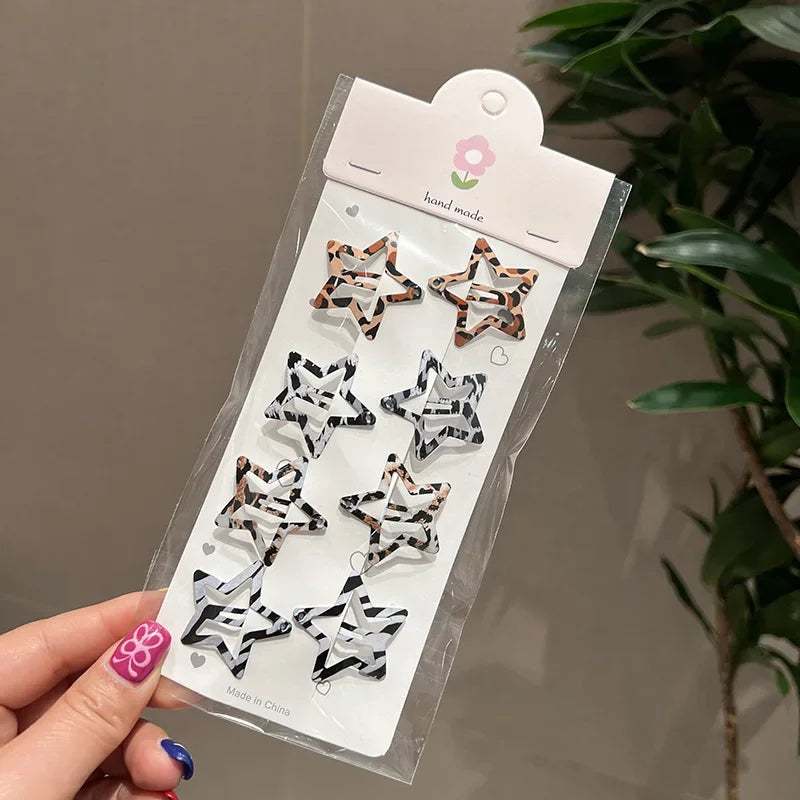 Leopard Print Hair Clips Set for Women - Smarsty