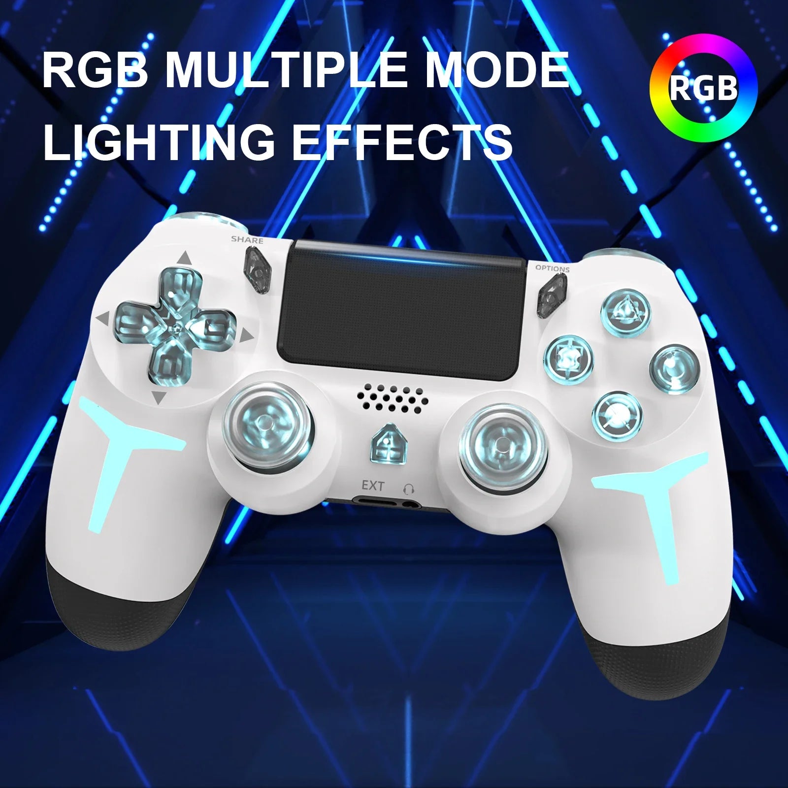 GAMINJA RGB Wireless Game Controller With Dual Vibration - Smarsty