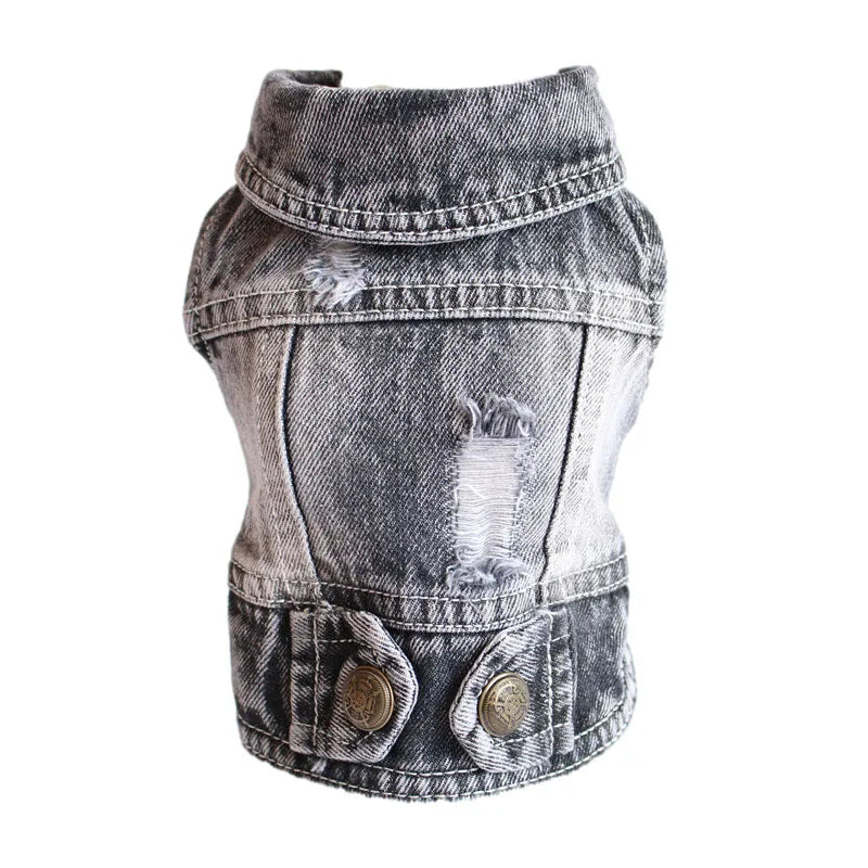 Cool Dog Jeans Jacket for Small Dogs Fashionable Style - Smarsty