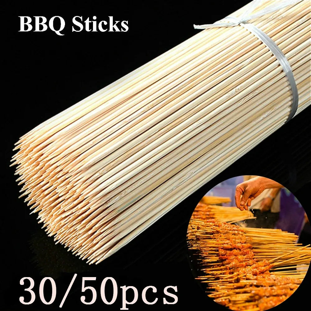Disposable Wooden BBQ Skewers for Easy Outdoor Grilling - Smarsty