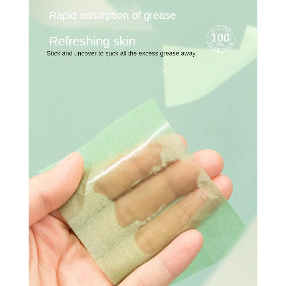 100 Pieces Fragrance Oil Absorbing Sheets for T-Zone Control - Smarsty