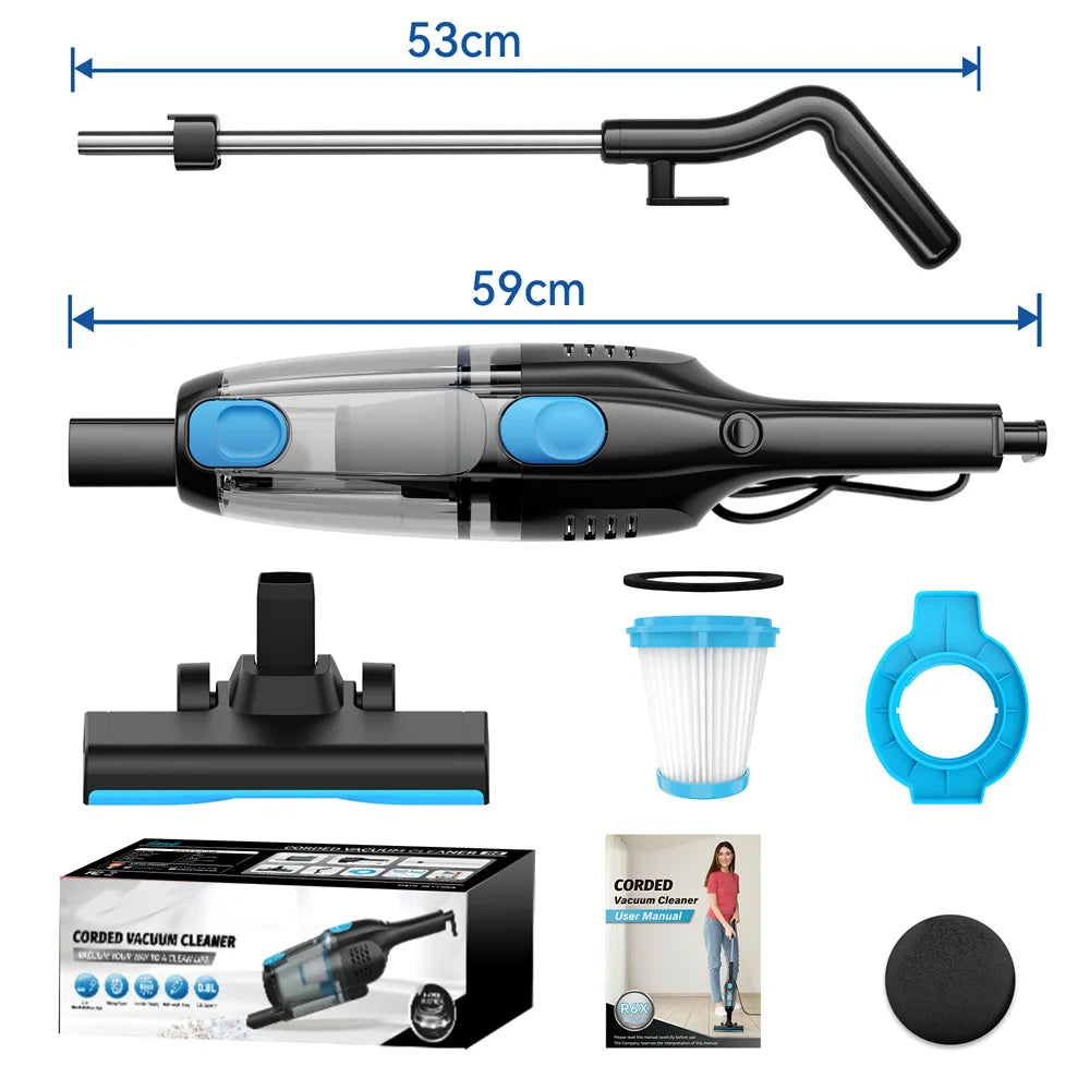 INSE R3S Corded Vacuum Cleaner 16Kpa 6M Extra Long Cord Handheld Vacuum Cleaner for Car Cleaning Hard Floor Household Appliance
