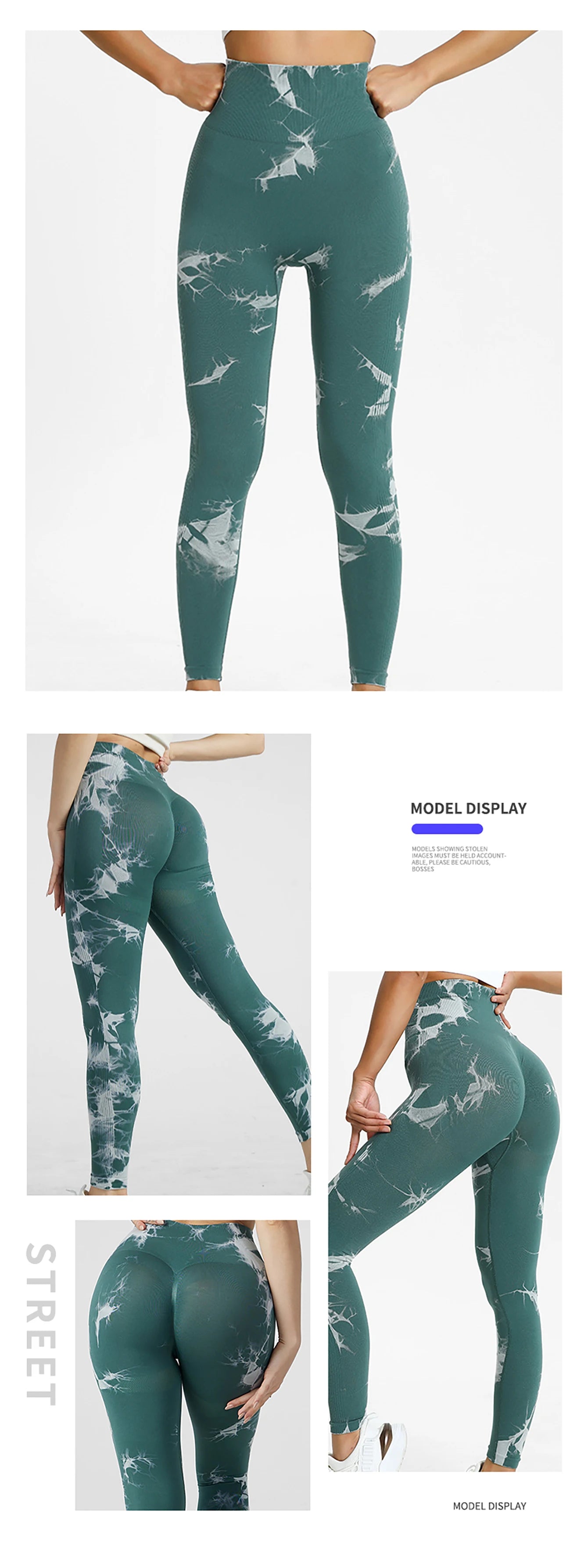 Tie Dye Yoga Pants Sport Leggings Women Seamless High Waist Push Up Woman Tights Fitness Workout Leggins Gym Clothing 2024 New - Smarsty