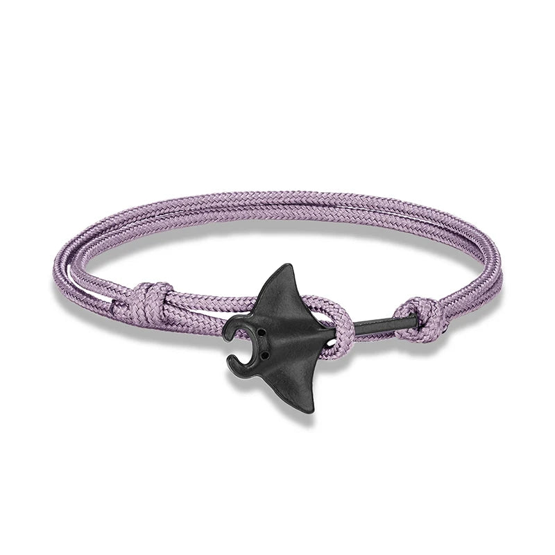 Adjustable Ocean Animals Manta Ray Paracord Bracelet - Smarsty