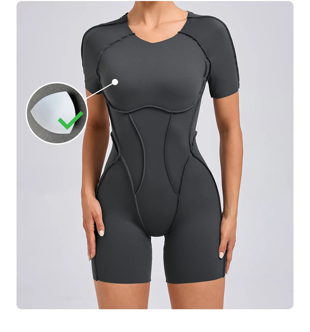Short Jumpsuit Gym Clothes For Women Sportswear Fitness Overalls Backless Scrunch Booty Yoga Suit Sports Set Outfit - Smarsty