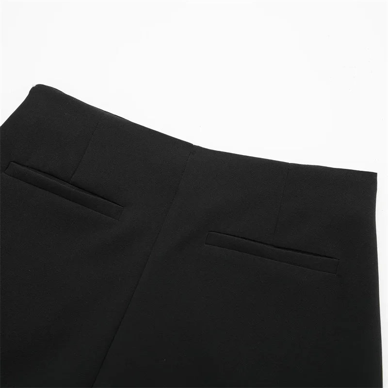 MUJER 2025 Asymmetric Skort For Women Black High Waist Mini Skirt Shorts Women Casual Bermuda Shorts Woman Summer Skirt Shorts - Smarsty