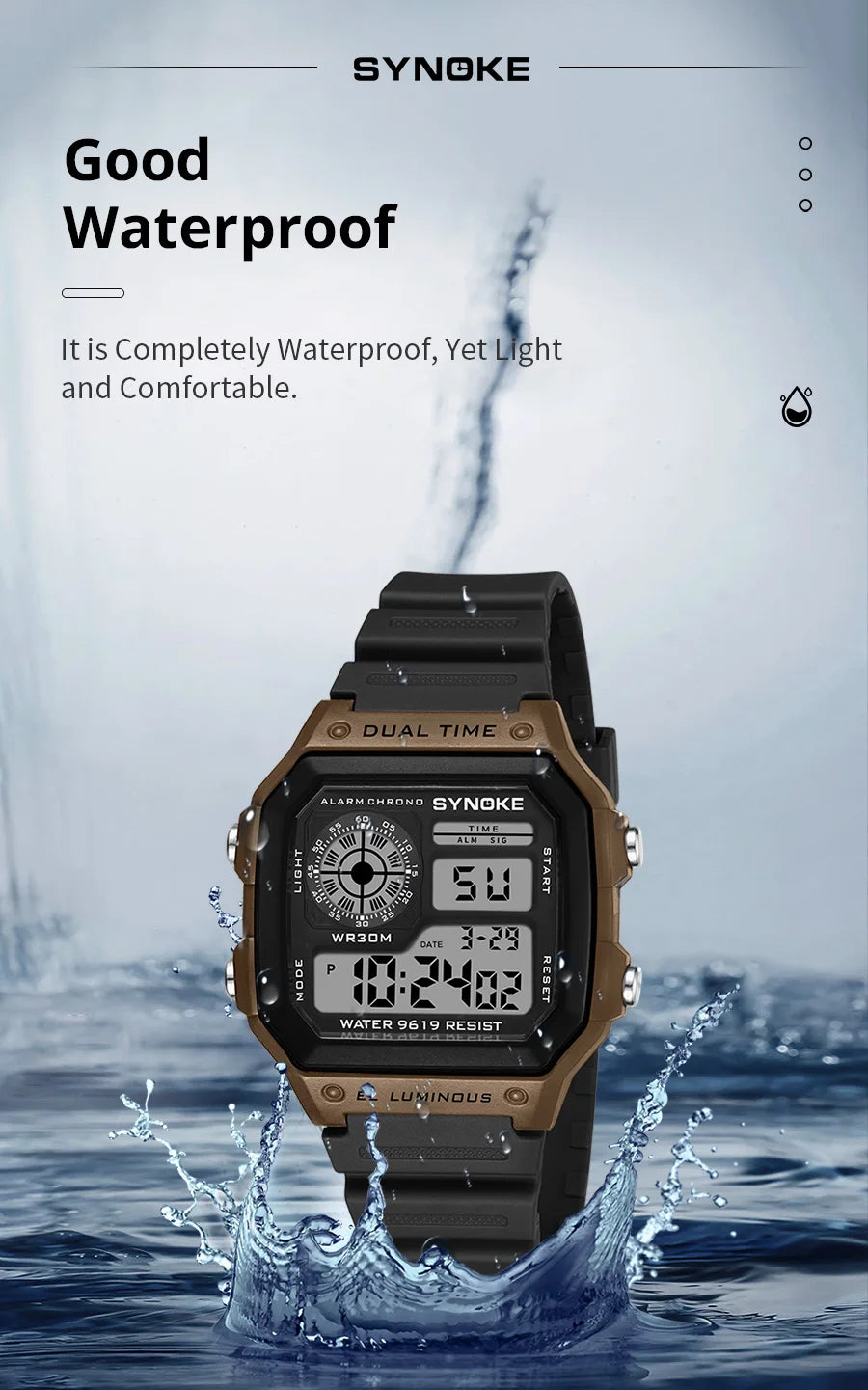 Waterproof Luminous Digital Sports Watch for Men and Women - Smarsty