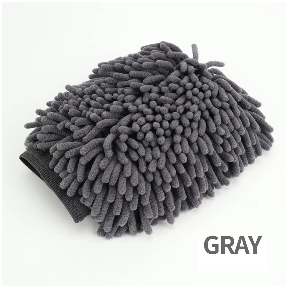 Thickened Chenille Car Wash Gloves Double Sided Plush - Smarsty