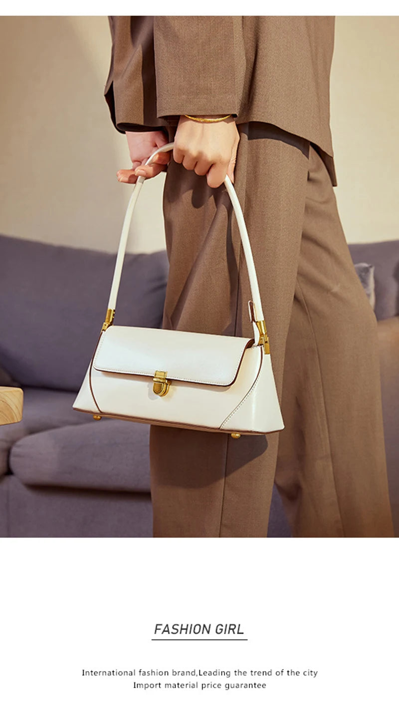 Lux Baguette Bag For Women Genuine Leather Shoulder - Smarsty