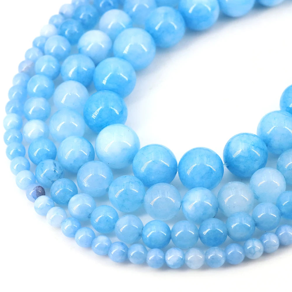Natural Stone Beads Blue Tiger Eye Crystal Amethyst Rose Quartz Gemstone Bead for Jewelry Making Bracelet Necklace 4/6/8/10MM - Smarsty