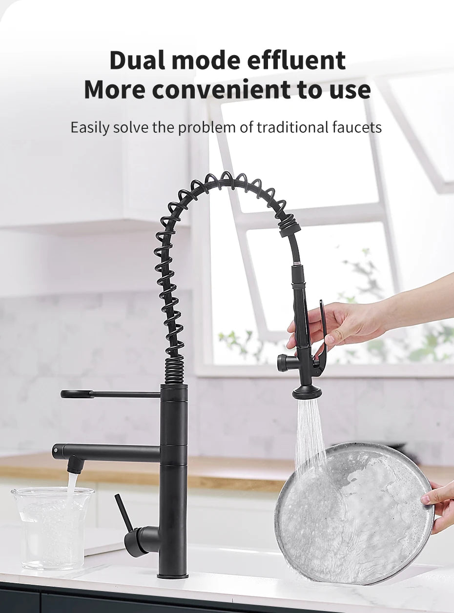 Chrome Brass Kitchen Faucet with Pull Out Spray - Smarsty