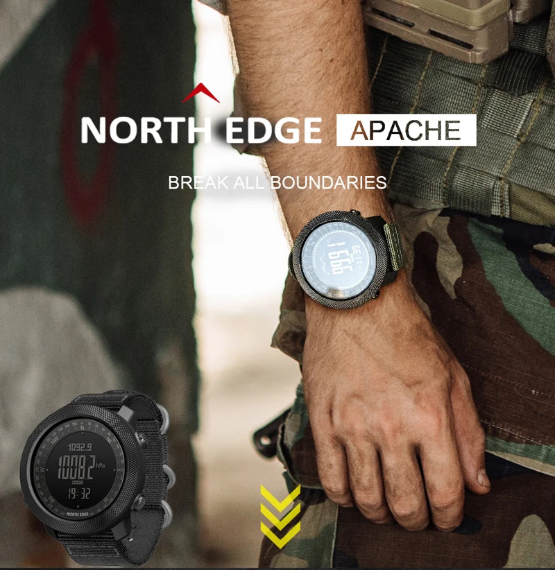 North Edge Men's Waterproof Digital Sports Watch with Altimeter - Smarsty