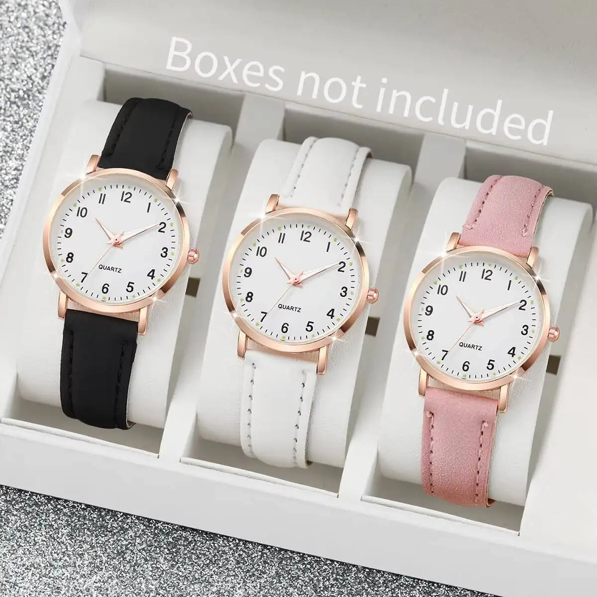 Fashion Arabic Dial Quartz Watch with Leather Strap for Women - Smarsty
