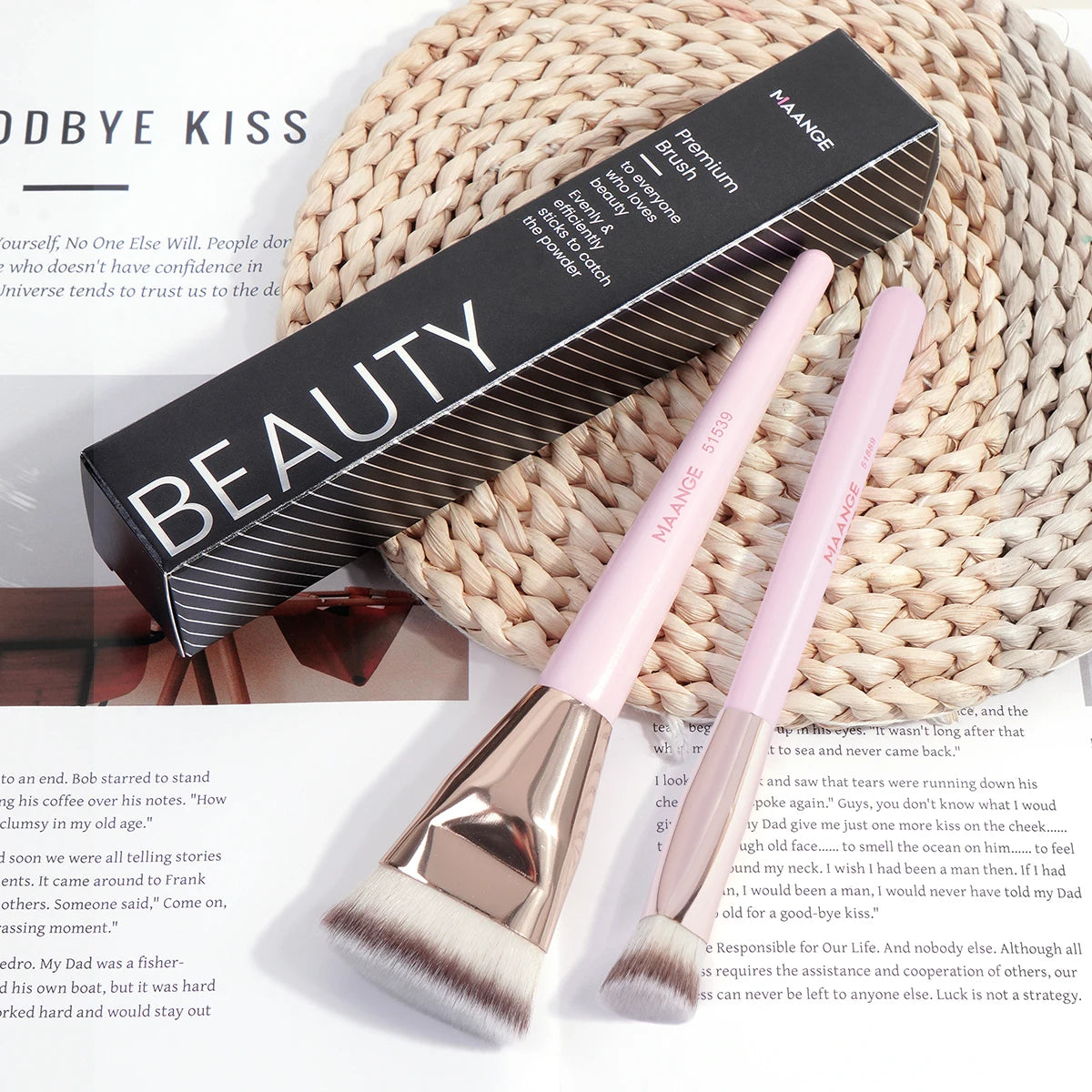 MAANGE 2PCS Flawless Makeup Brush Set for Liquid and Cream - Smarsty