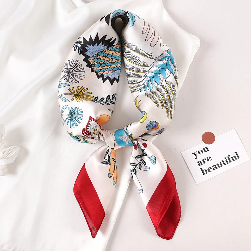 Luxury Silk Satin Scarf for Women with Sun Protection - Smarsty