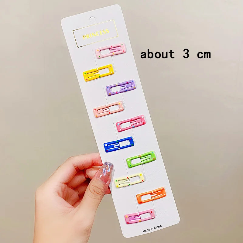 Cute Colorful Star Hair Clips Set for Girls - Smarsty