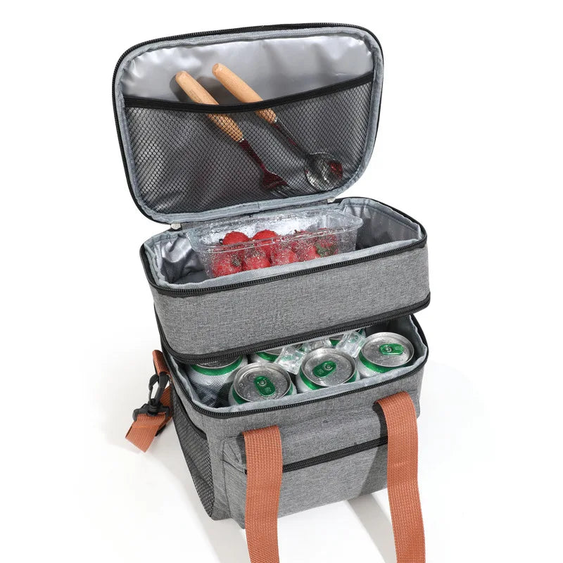 Insulated Cooler Lunch Bag Tote For Women Men Travel - Smarsty