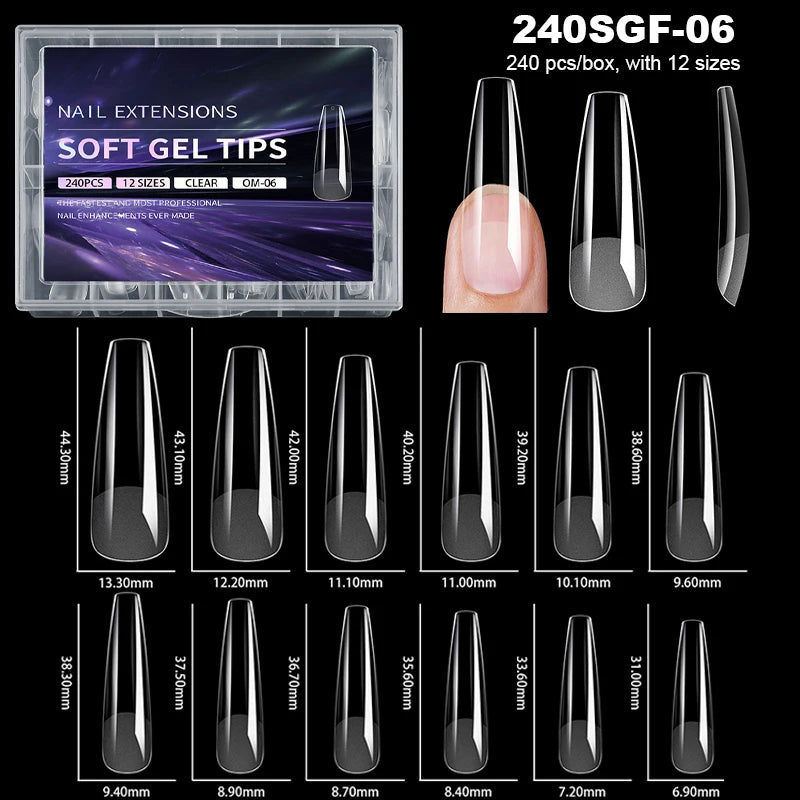 Luxury Soft Gel False Nail Tips for Elegant Manicure - Smarsty