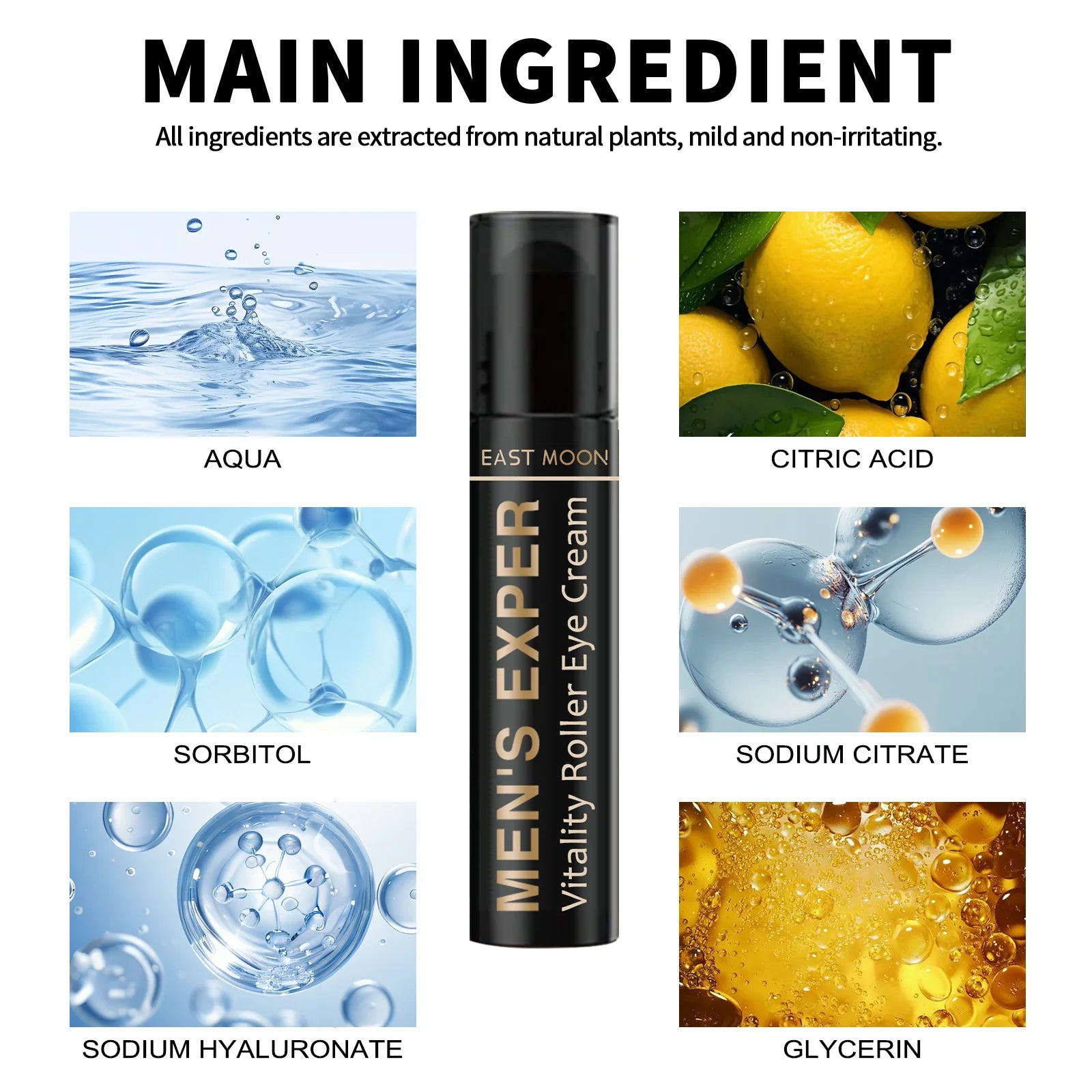 Men's Retinol Eye Cream for Dark Circles and Puffiness - Smarsty