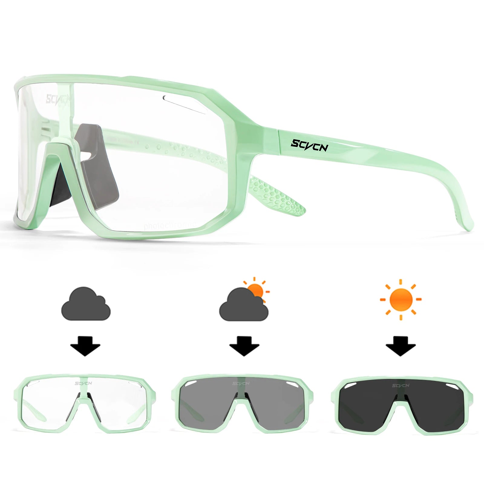 Cycling Glasses Photochromic Sunglasses Men Women Mountain Bike Road Eyewear New Bicycle Riding Outdoor Sports Hiking Goggles - Smarsty