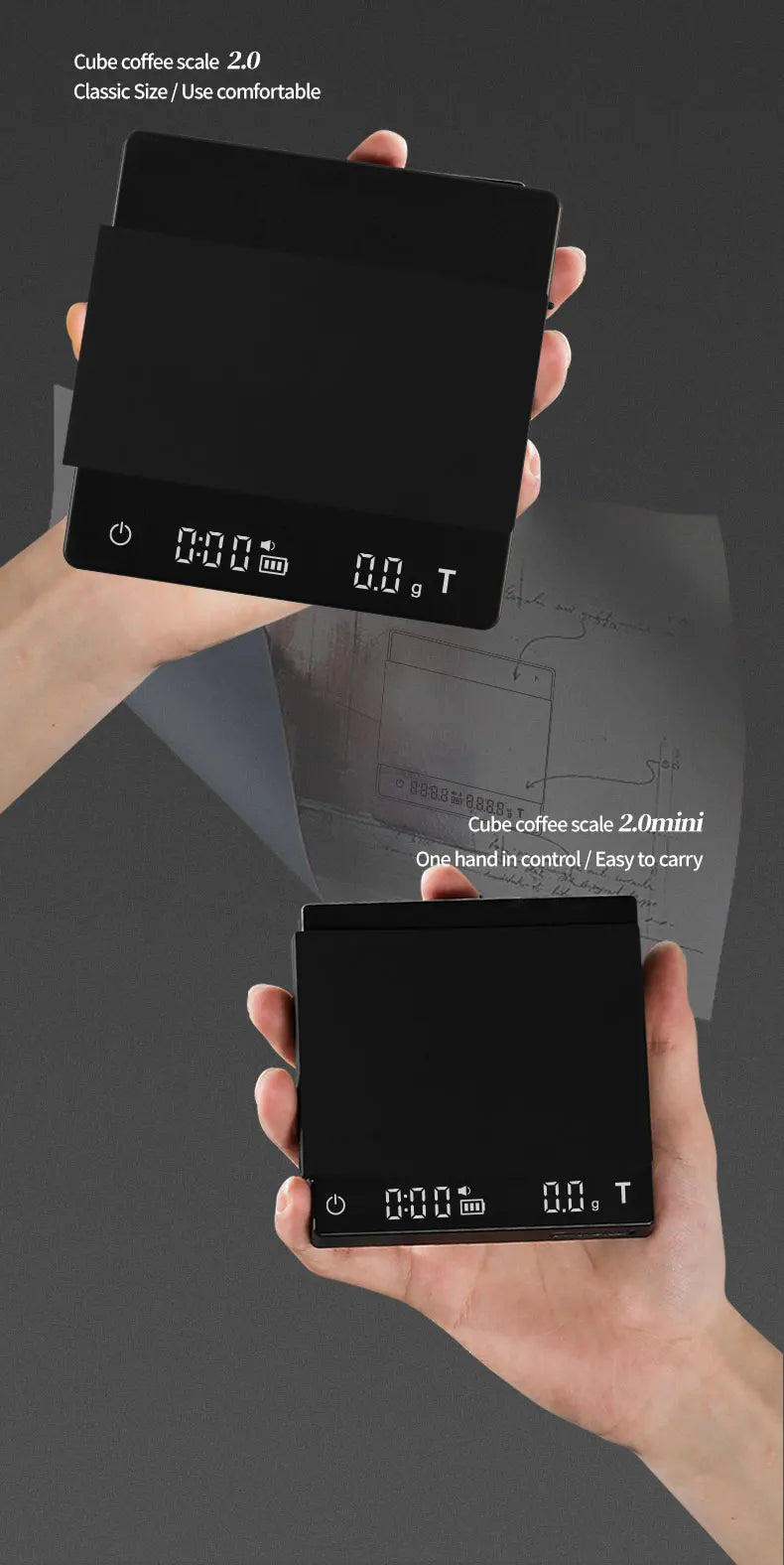 High Precision Digital Coffee Scale with LED Display - Smarsty