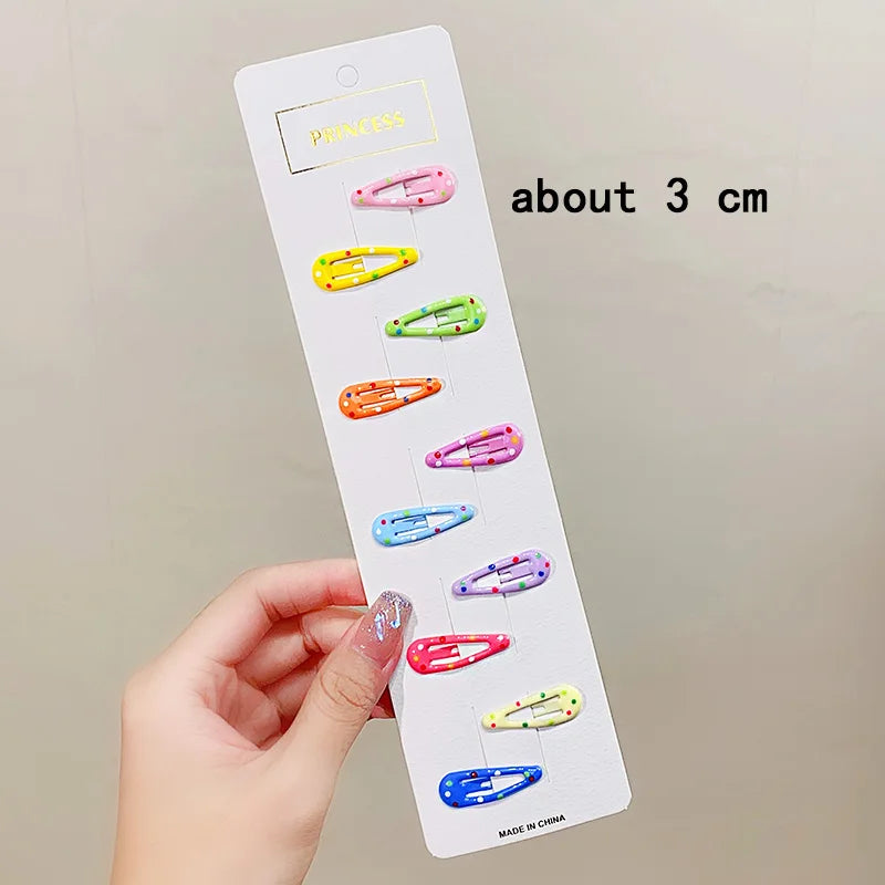 Cute Colorful Star Hair Clips Set for Girls - Smarsty