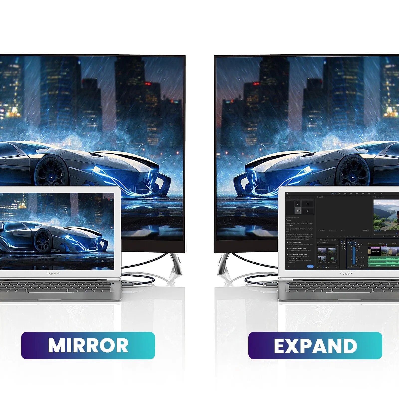 DisplayPort to HDMI Cable 4K Video and Audio - Smarsty