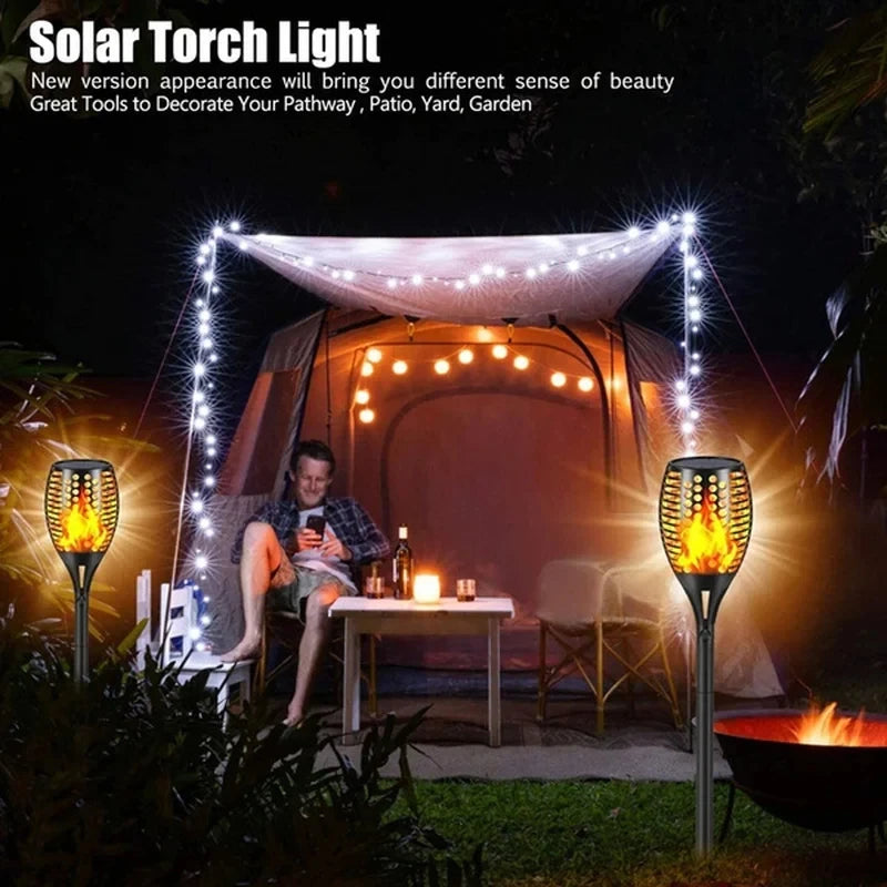 Solar Flame Torch Lights for Outdoor Garden Decoration - Smarsty