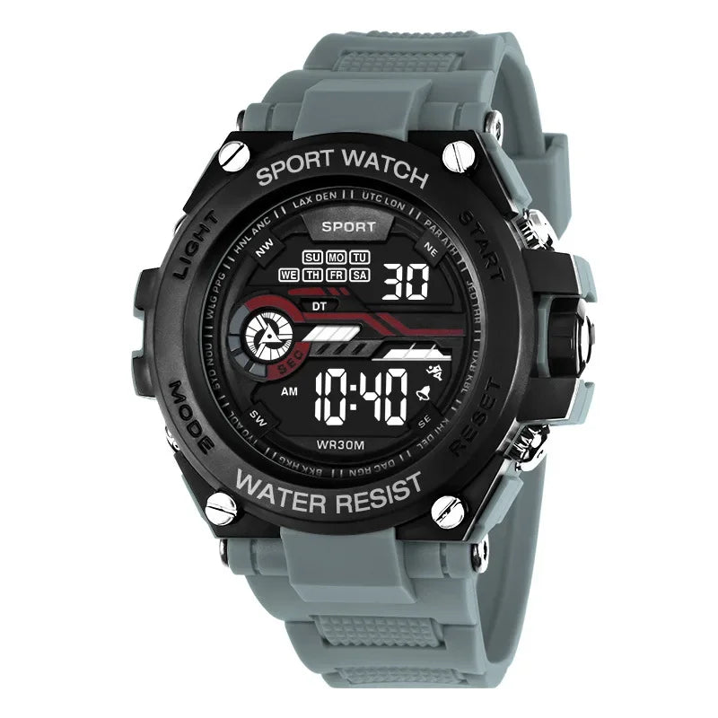 YIKAZE Men's Waterproof Sports Watch with LED Display - Smarsty