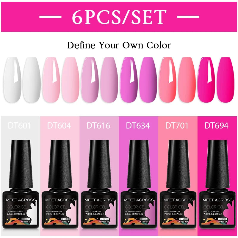 Sparkly Red Pink Gel Nail Polish Set for Stunning Nail Art - Smarsty
