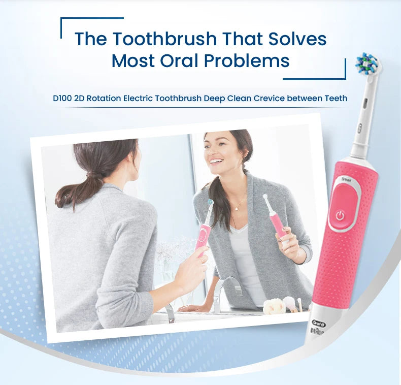 Oral B D100 Electric Toothbrush for Deep Cleaning - Smarsty