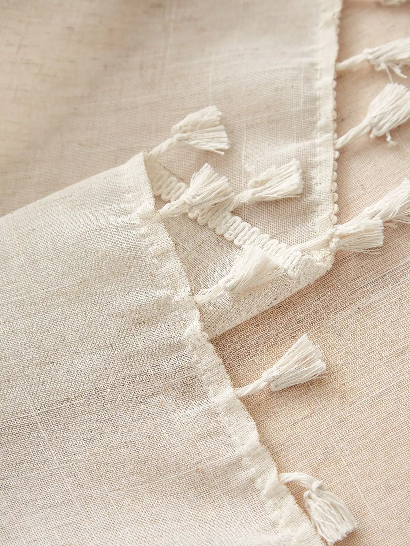 Beige Linen Square Tablecloth for Retro Home Decor - Smarsty