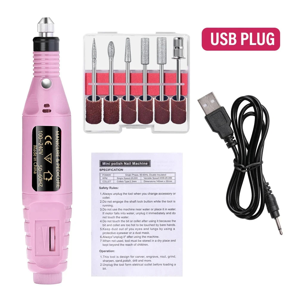 Electric Nail Drill Set for Professional Manicure and Gel Removal - Smarsty