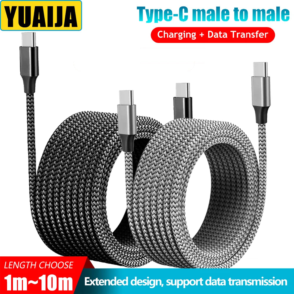 Type C to Type C PD 60W Fast Charging Cable Type C 3m 5m 8m 10m Extending Data Cable for iPhone 15 Pro Max Huawei Xiaomi Samsung - Smarsty