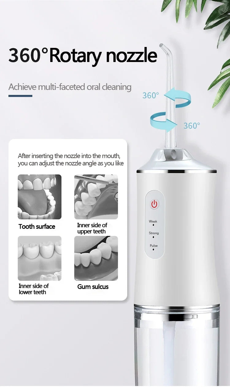 Oral Irrigator Dental Water Jet Flosser Appliance Pick Floss Dentistry Mouth Washing Machine Teeth Whitening Cleaning Tools - Smarsty