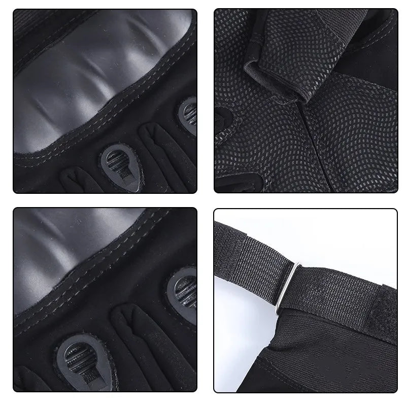 Men's Hard Knuckle Fingerless Gloves for Combat and Hunting - Smarsty