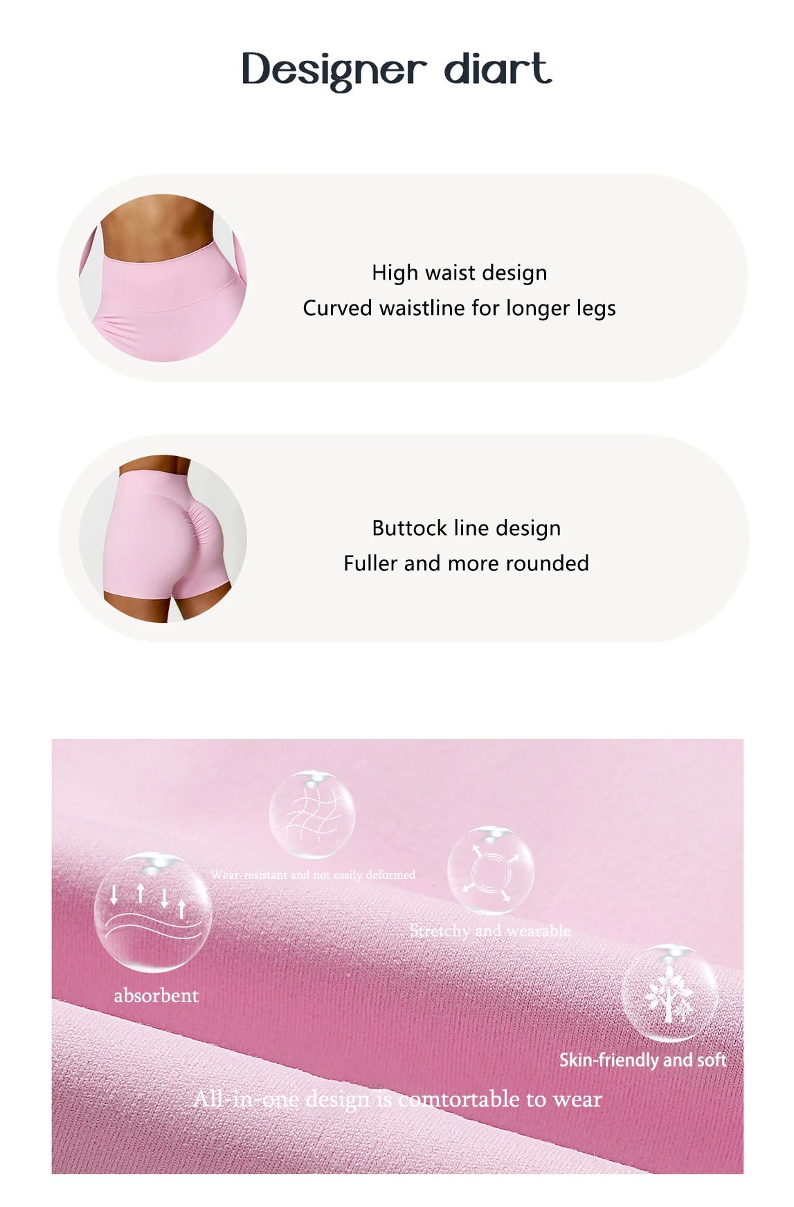 Ctenkevet Solid Color Women Fitness Quick-Dry Sport Short Women Cycling Soft Training Shorts Jog High Waist Yoga Short Legging - Smarsty
