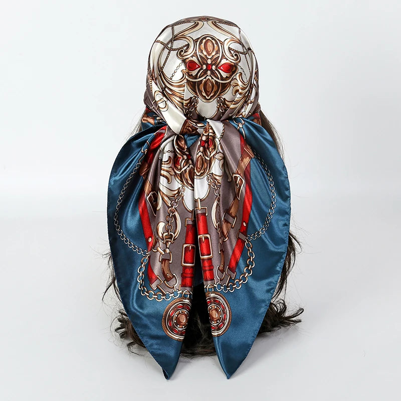 Luxury Satin Silk Scarf for Women Sun Protection - Smarsty