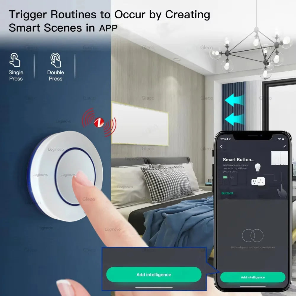 Tuya Zigbee Wireless Scene Switch Remote Controller - Smarsty
